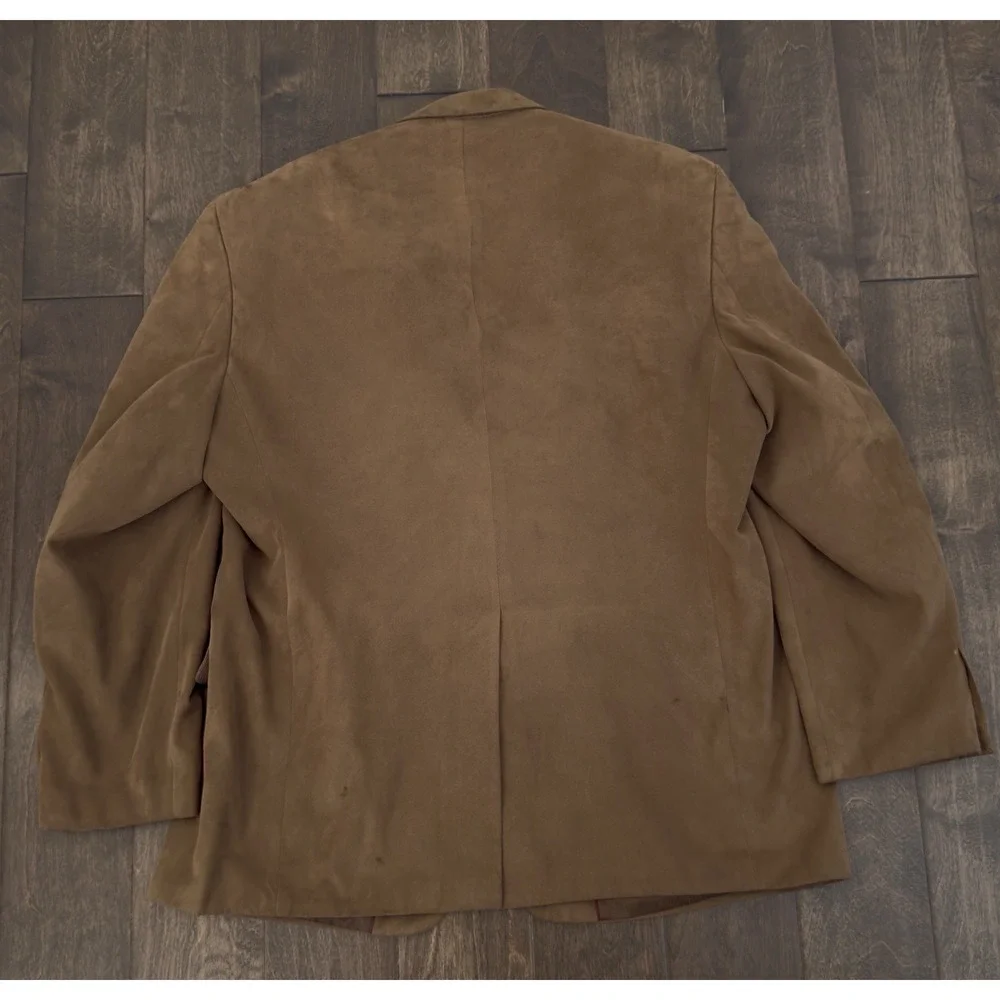 JG Hook Suede Men's 44L Blazer Camel Color Sports Jacket Coat Western‎ 2-Button